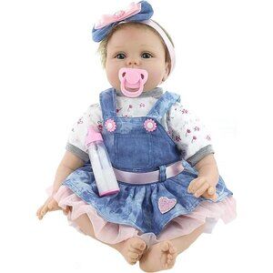 Dolls Girl 22 Inch 55cm Baby Dolls Girl Realistic Vinyl  Soft Silicone Kids Toys